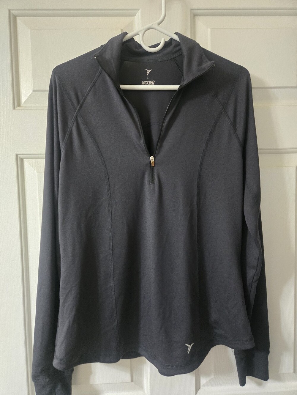 Active By Old Navy Charcoal Quarter-Zip Performance Pullover Size Large